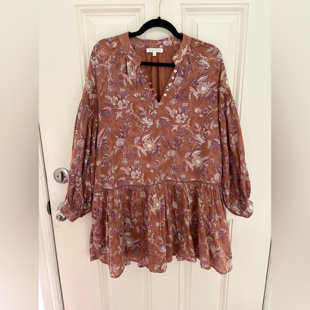 Floral Boho Dress - Brown
